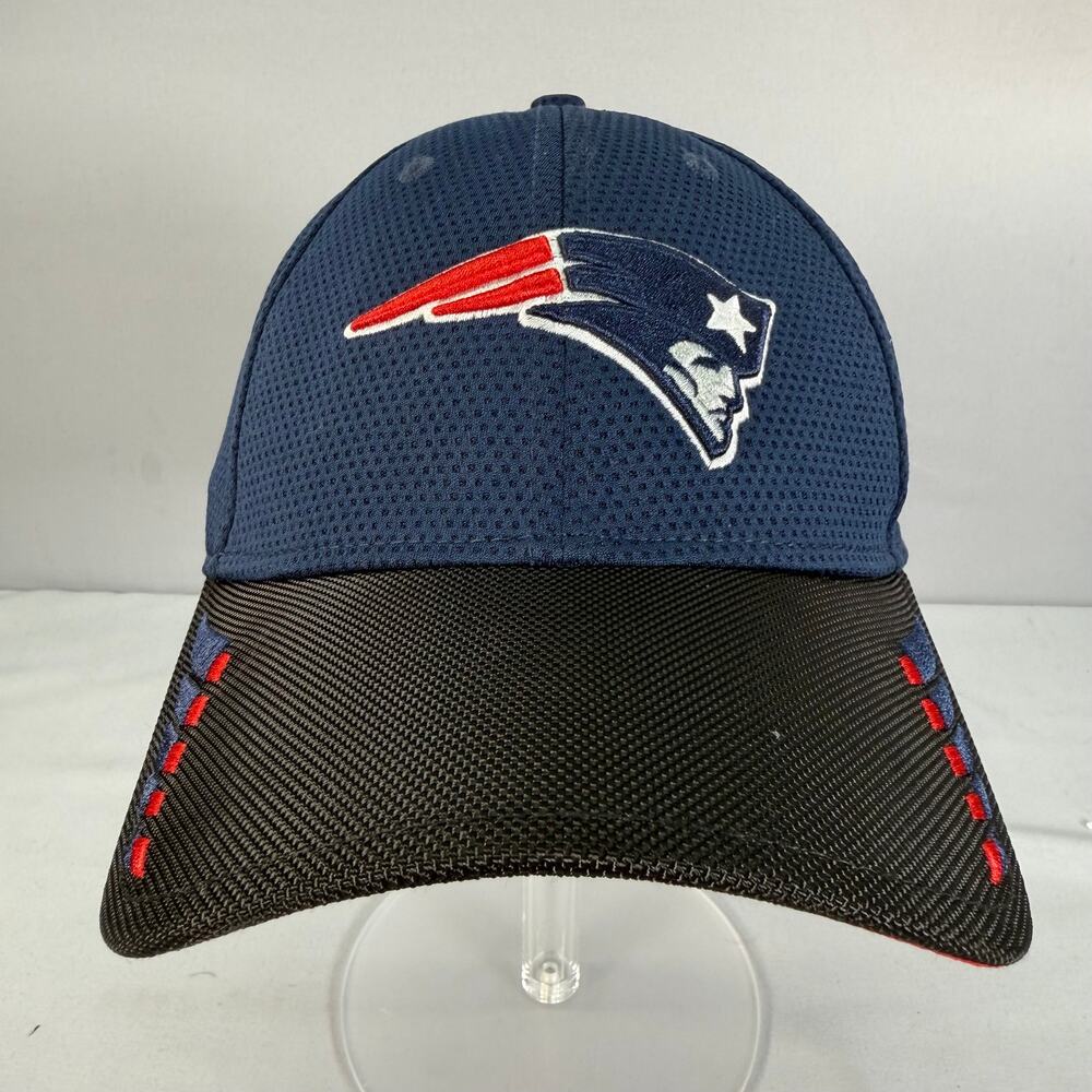New England Patriots New Era 39THIRTY Hat Navy Blue Black Red NFL Cap